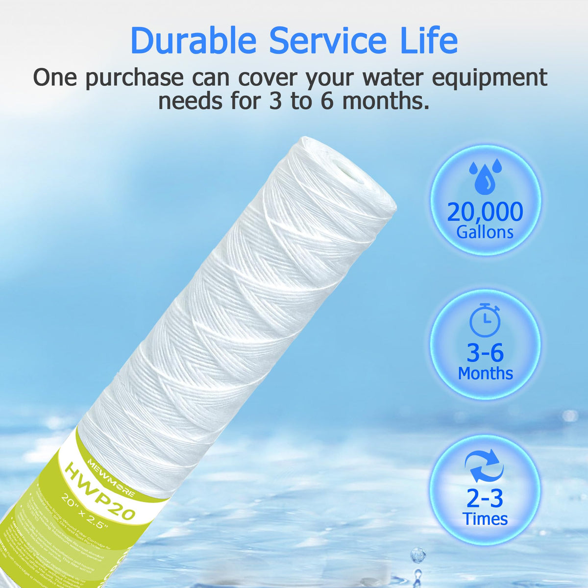 5 Micron Whole House Water Filter Cartridge (5 Micron)