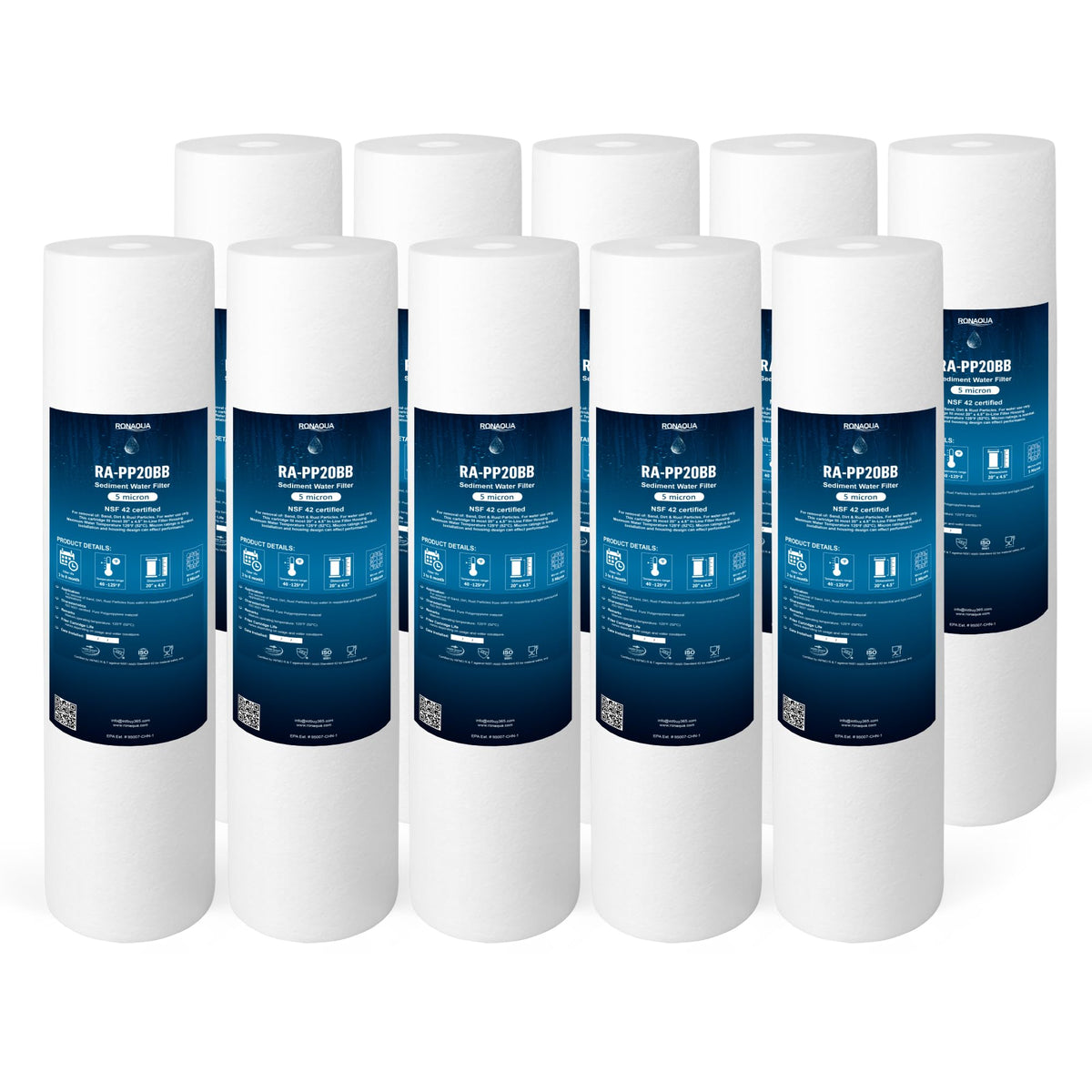 20 x 4.5 Inch Big Sediment Water Filter Cartridge