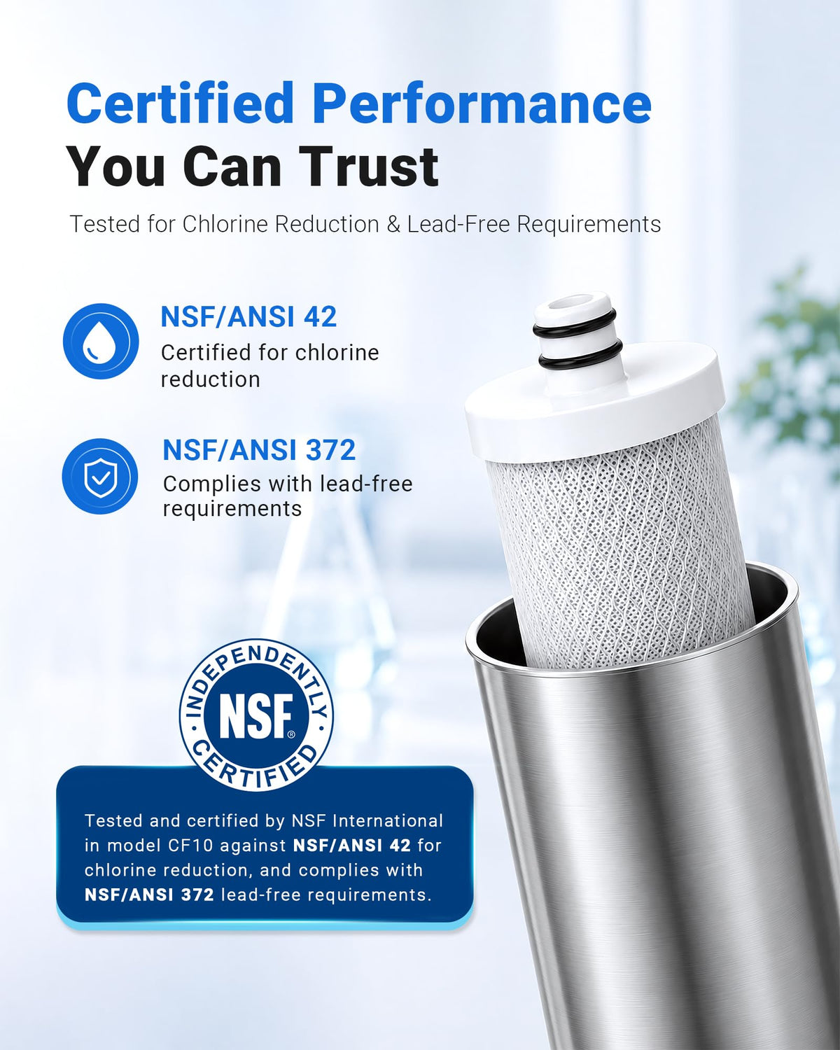 Upgraded] LCF Filter Replacement for Waterdrop WD (1 Filter)
