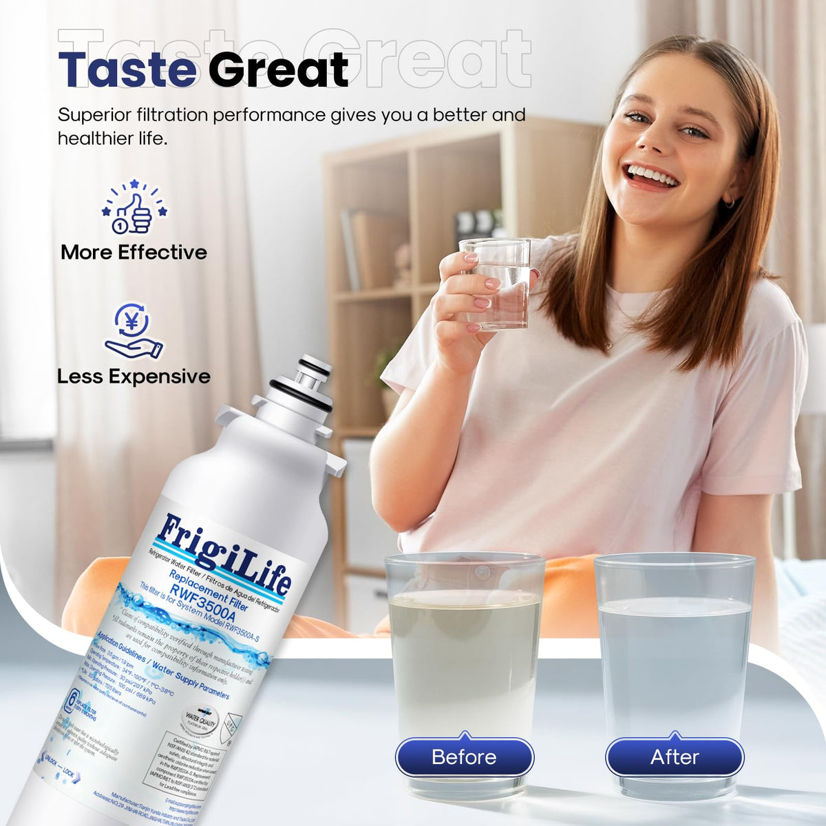 ADQ73613401 Refrigerator Water Filter (3 Count (Pack of 1))
