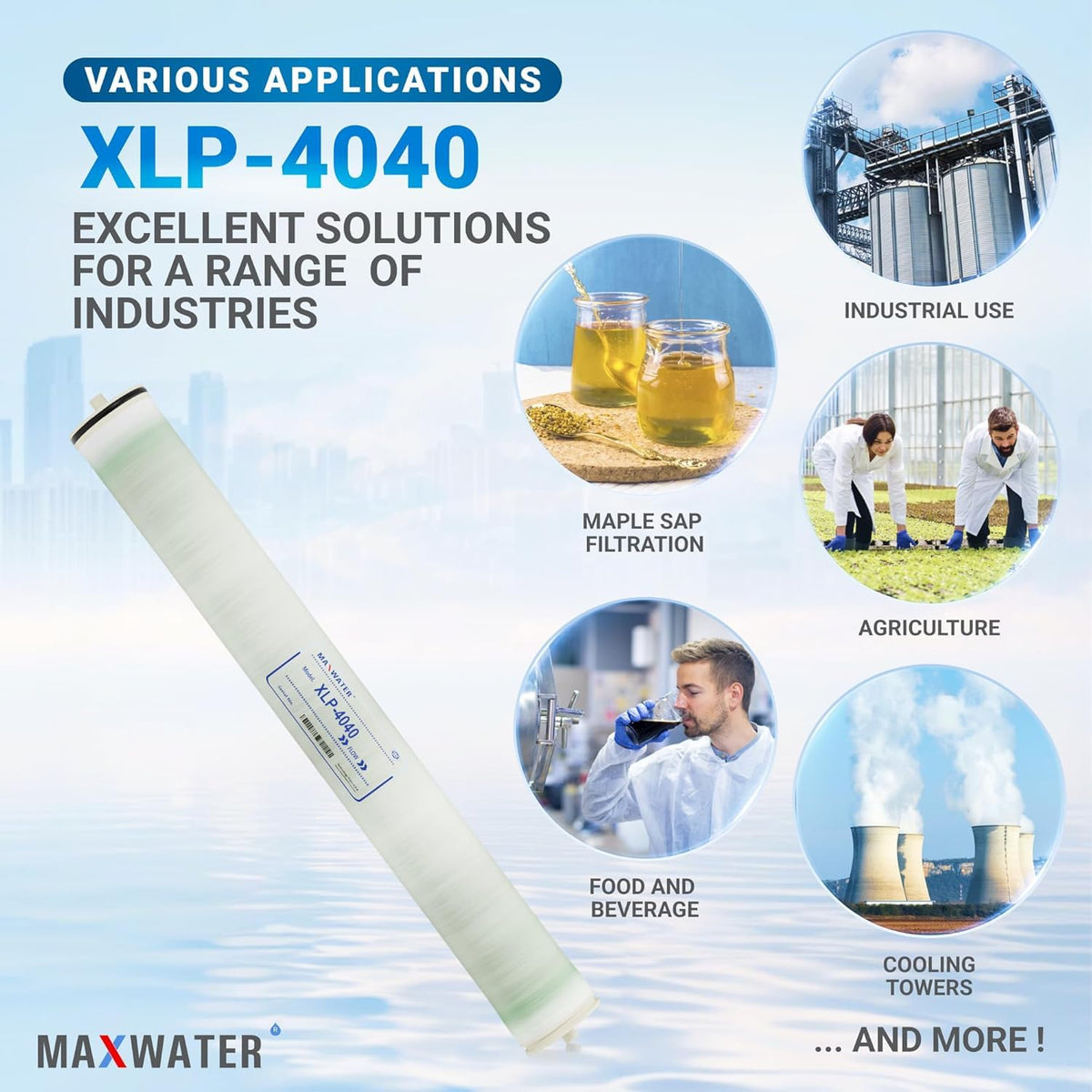 XLP 4040 Reverse Osmosis 4" x 40" RO Membrane (XLP 4040 (4 pack))