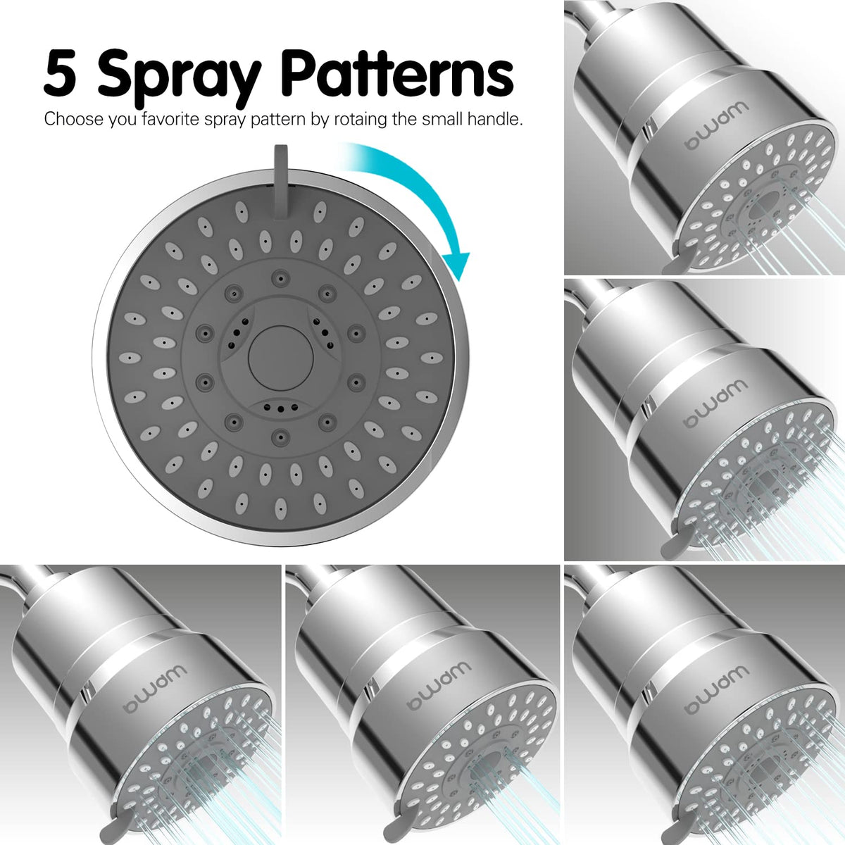 Filtered Showerhead with Shower Filter Cartridge for Remove Chlorine (Filtered Shower Head)