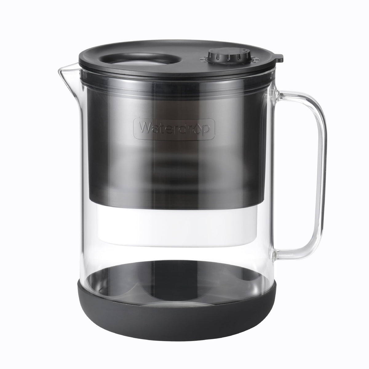 PT 72BL Glass Water Filter Pitcher (Black)