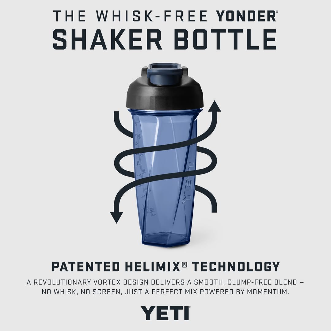 Yonder Helimix Vortex Blender Shaker Bottle Holds up to 27oz (Navy / 27 Ounces)