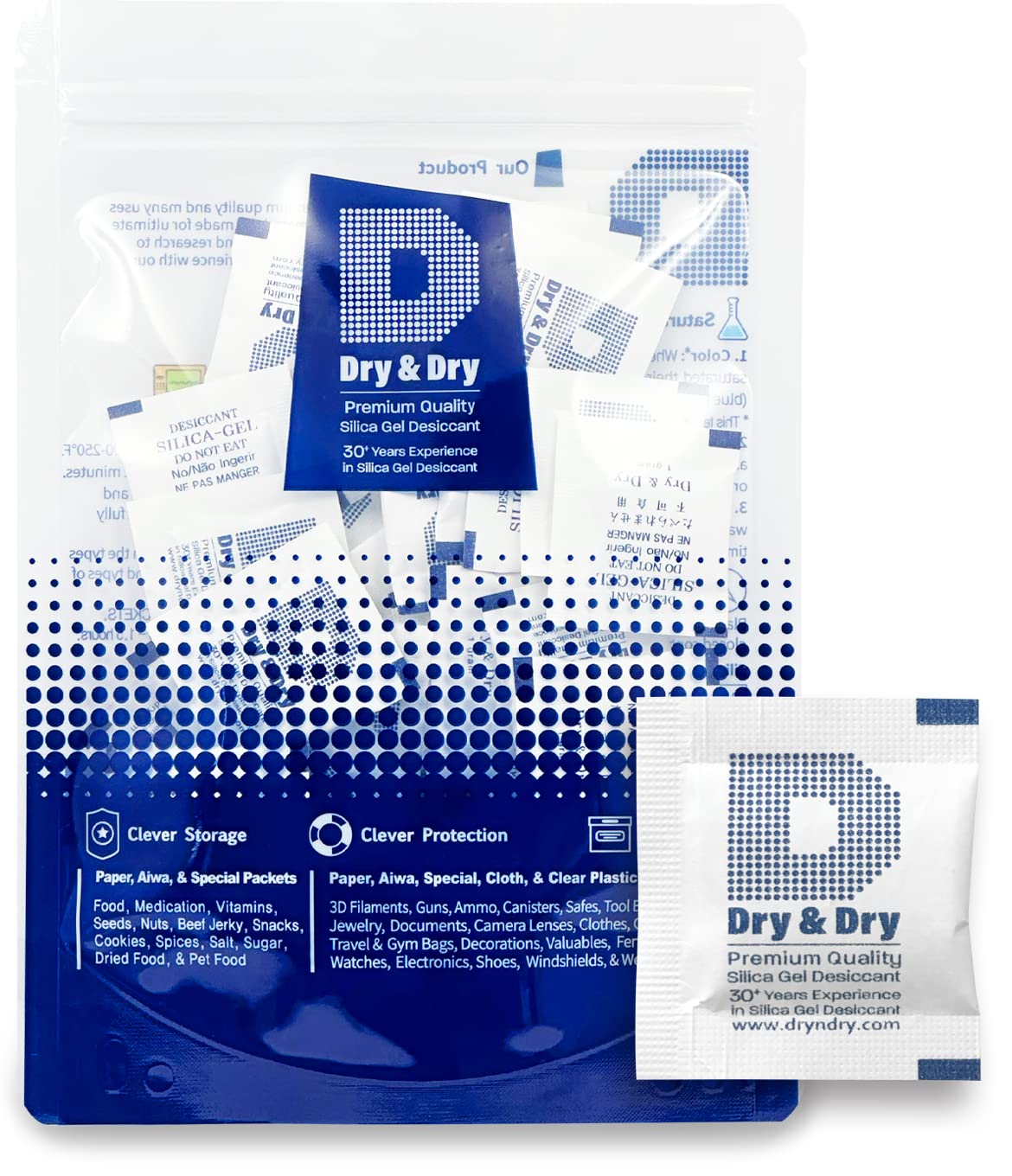 1 Gram [50 Packets] Silica Gel Packets Desiccants (1 Gram)