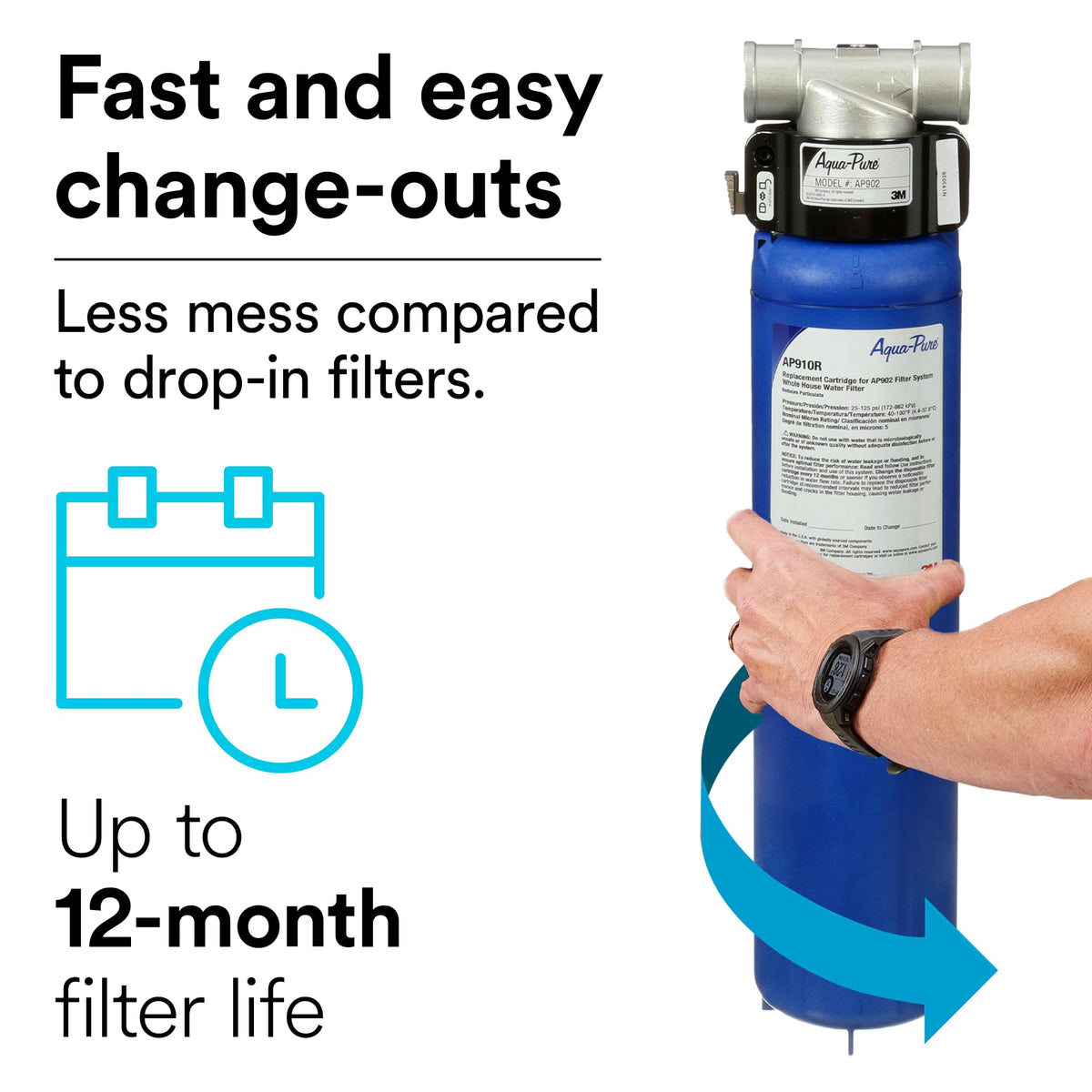 3M Aqua Pure AP900 Series Whole House Water Filter Cartridge AP910R (AP910R Replacement Cartridge for AP902 System)