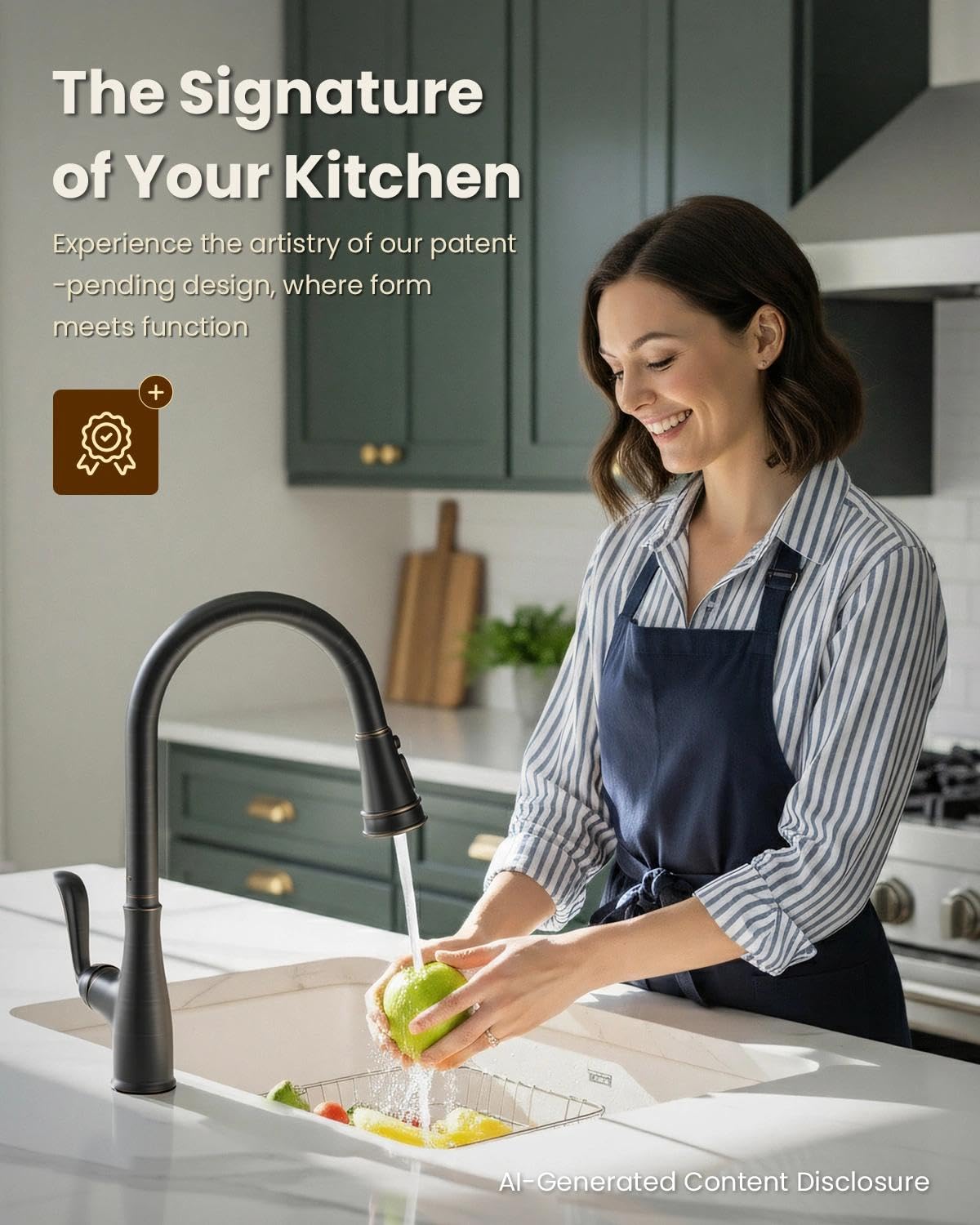 Antique Pull Down Kitchen Faucet with Sprayer Oil Rubbed Bronze (Oil Rubbed Bronze)