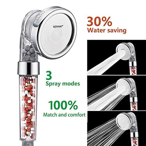 Shower Head with Hose Holder (White Shower Head + Hose + Holder)