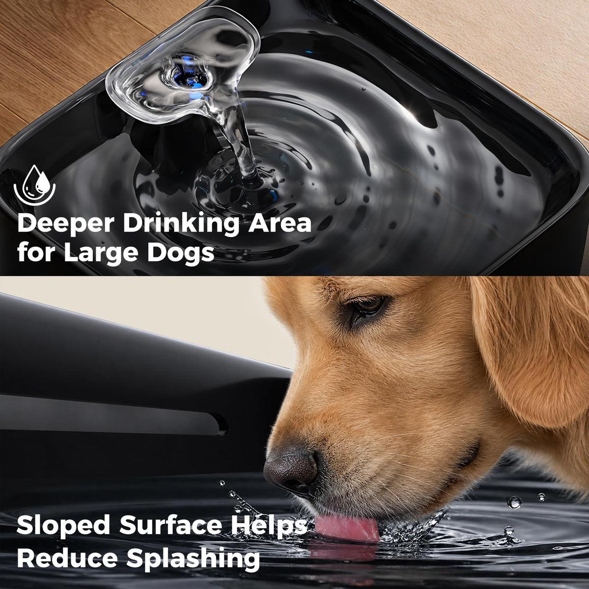 Pet Water Fountain for Large Dogs & Cats
