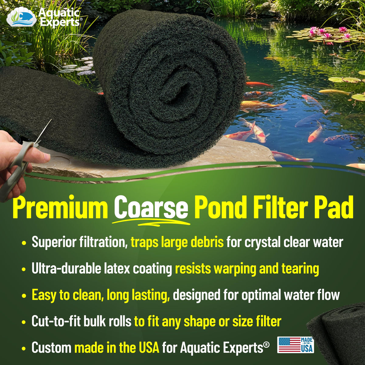 Classic Koi Pond Filter Pad COARSE (18" x 72")
