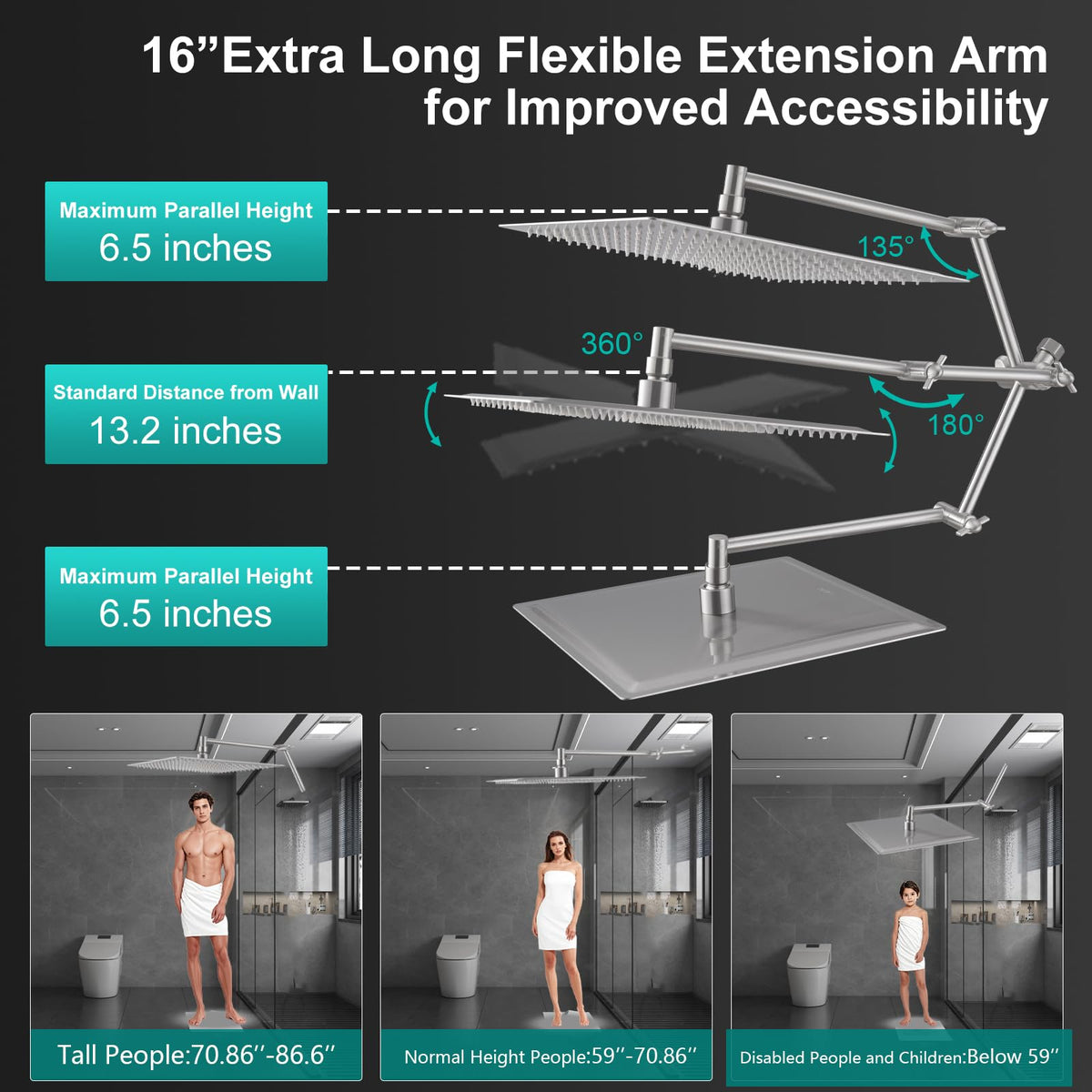 All Metal 10 Inch Rain Shower Head with Handheld Spray Combo (Brushed Nickel / 10 Inch)