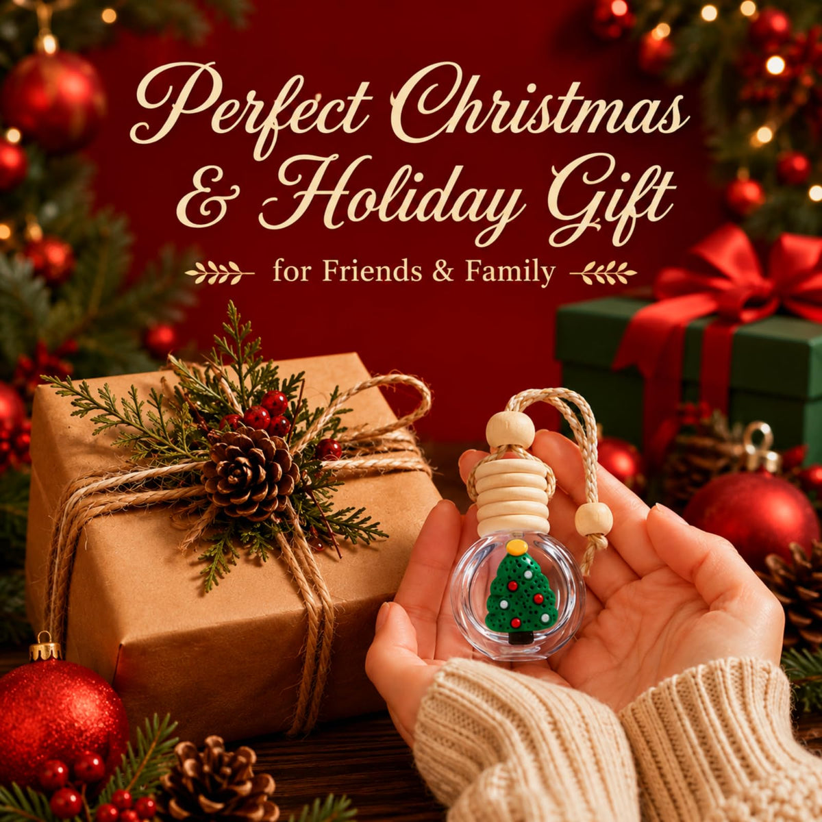 10 Pcs Car Diffuser Bottle Empty Bulk Christmas Hanging Freshener Bottle