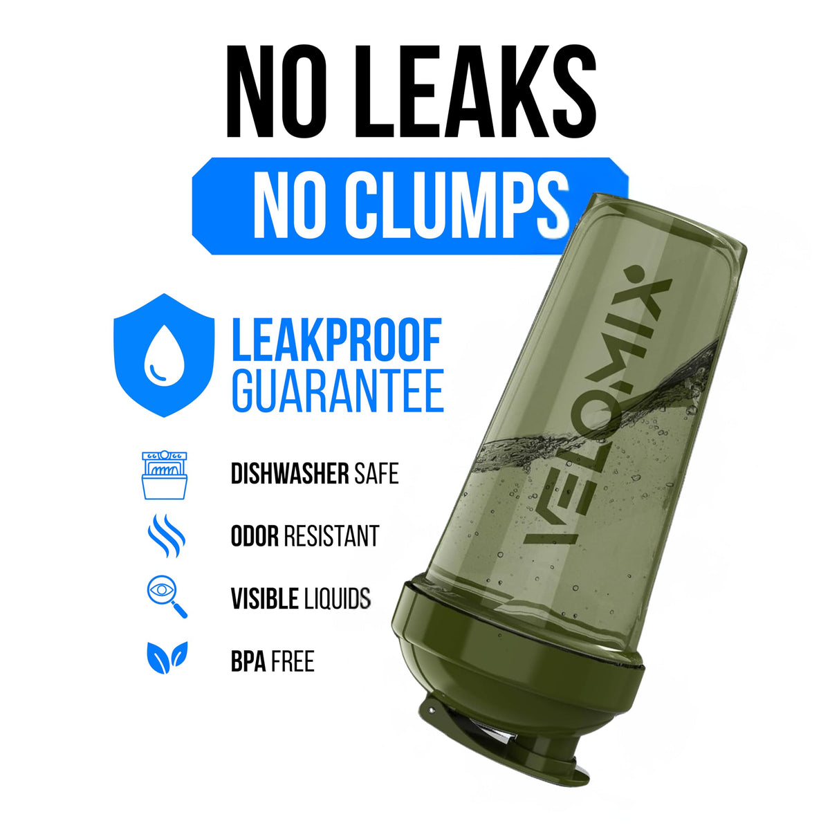2 Pack 28oz Protein Shaker Bottle for Protein Mixes (A2) Blue / Green)
