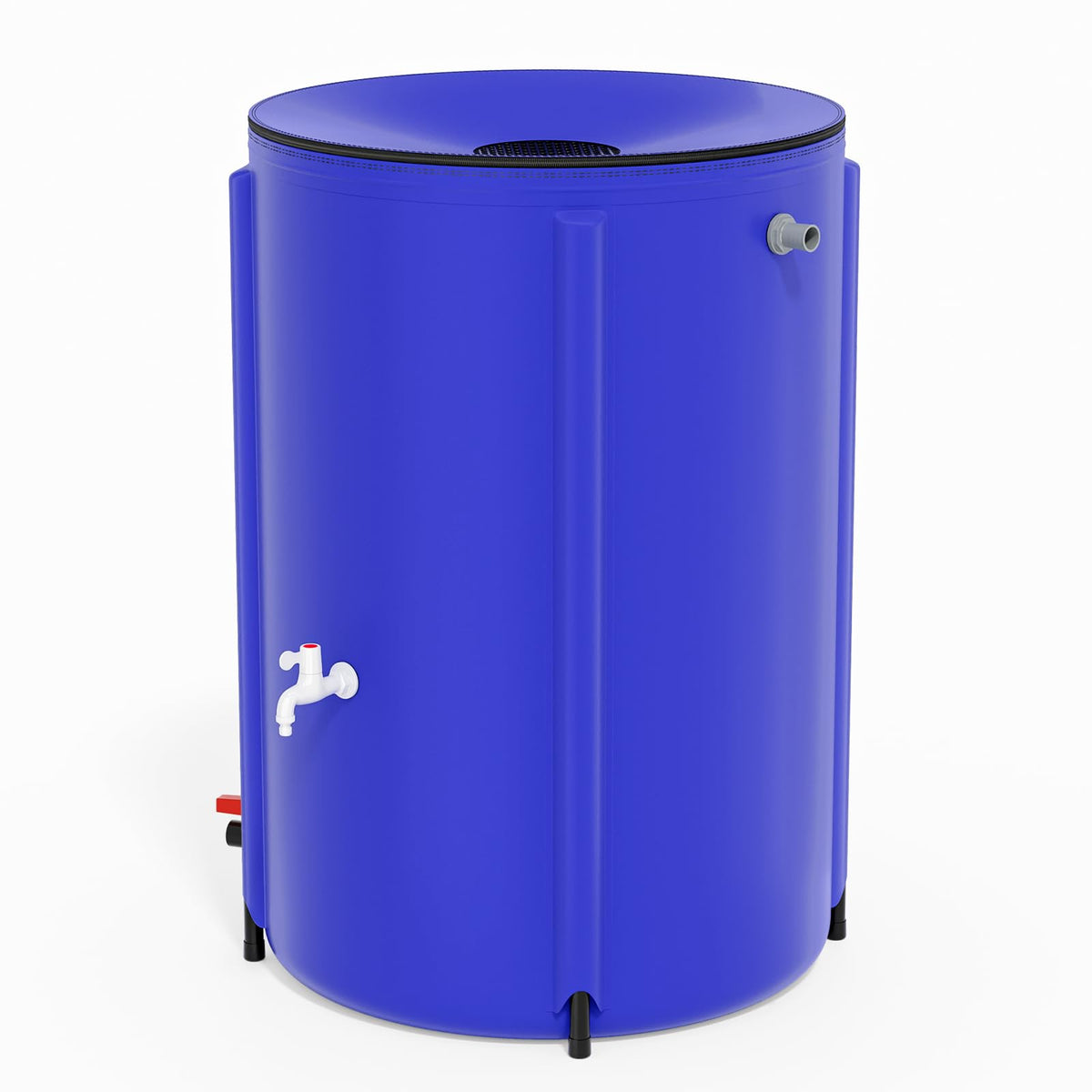 Collapsible Rain Barrel Portable Rain Water Collection (Blue / 100 Gallon)