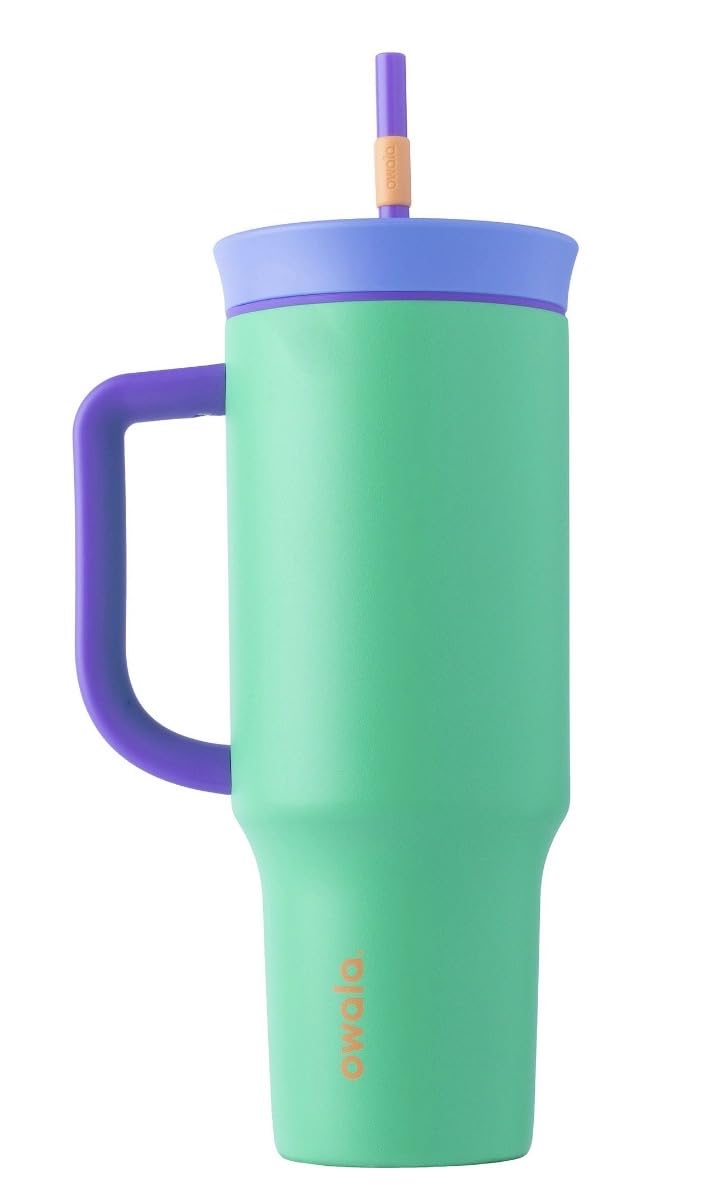 40 oz. Stainless Steel Triple Layer Insulated Travel Tumbler with Spill Resistant Lid (40 Ounces / Sweet Pea Green)