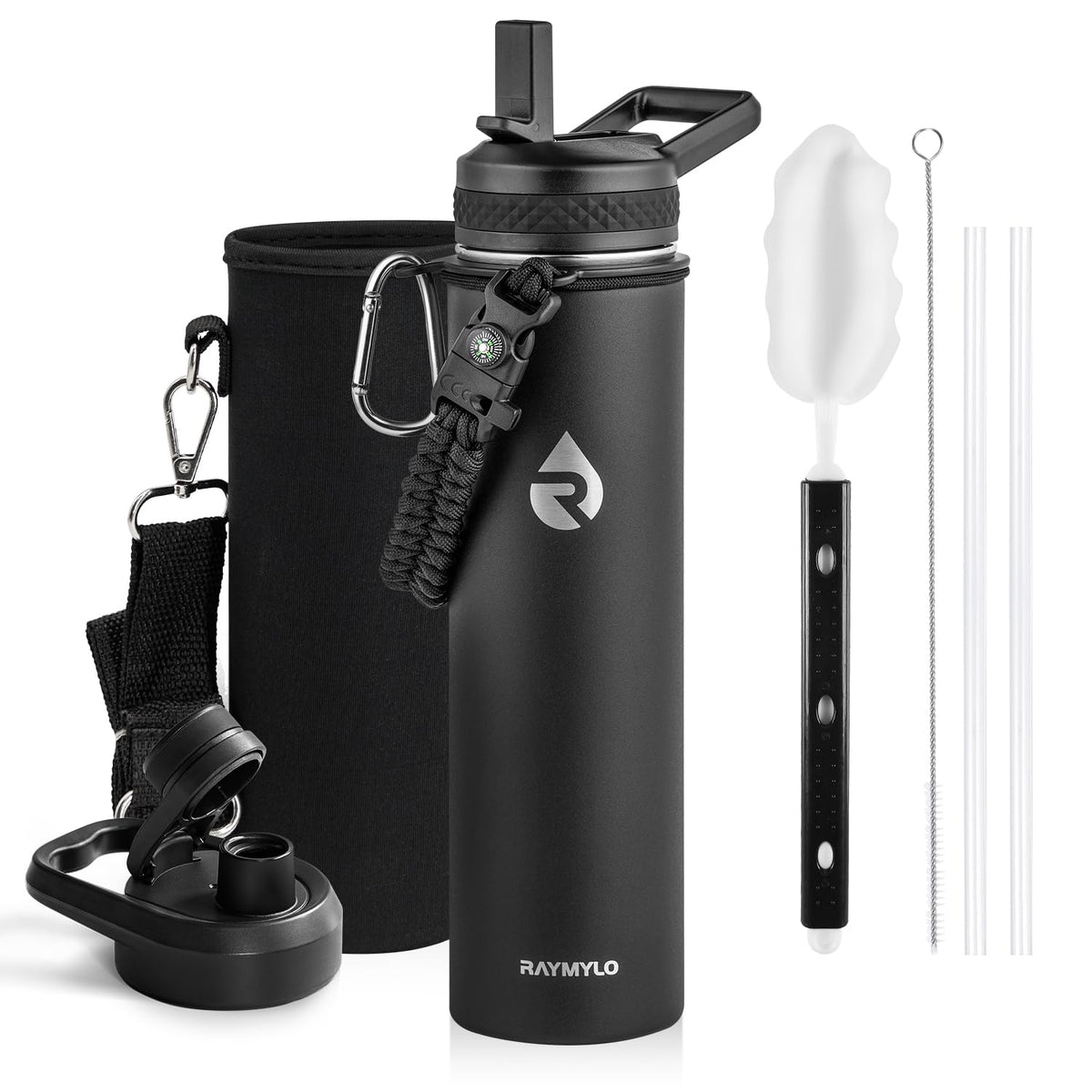 Insulated Water Bottle 24 oz (Magic Black / 24 Ounces)