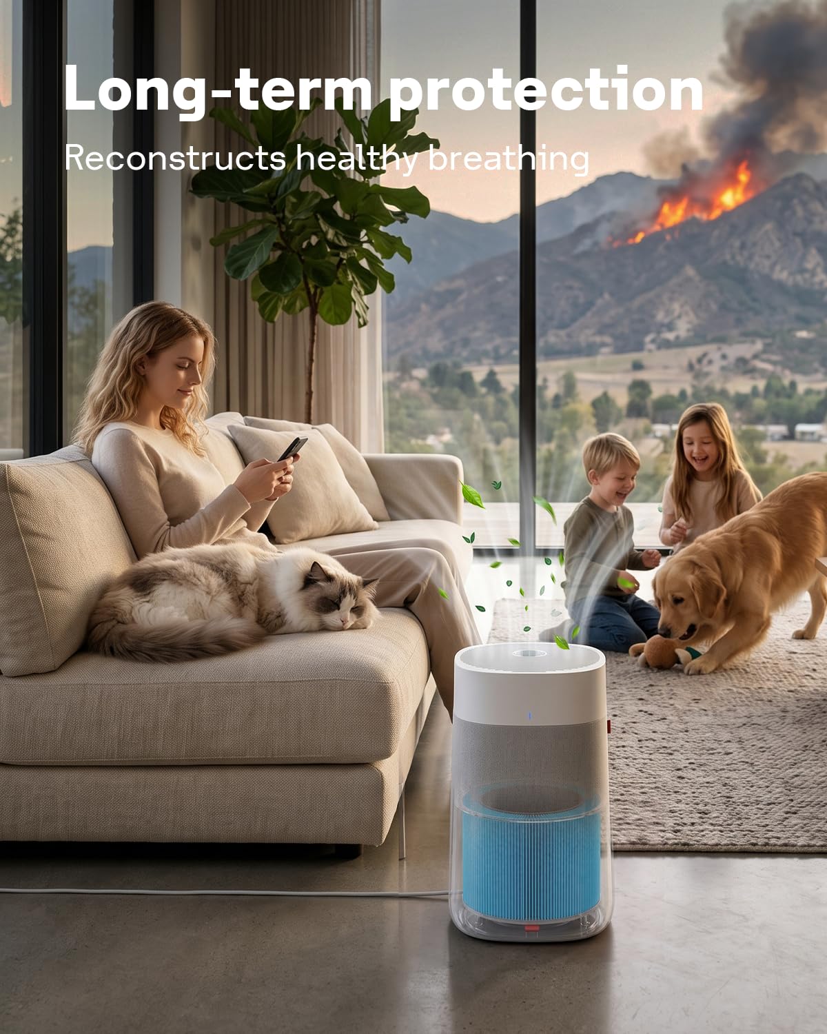 F2MAX AllergenBlock Filter for Blueair Blue Pure 211i Max Air Purifier (Blue - 2 Pack)