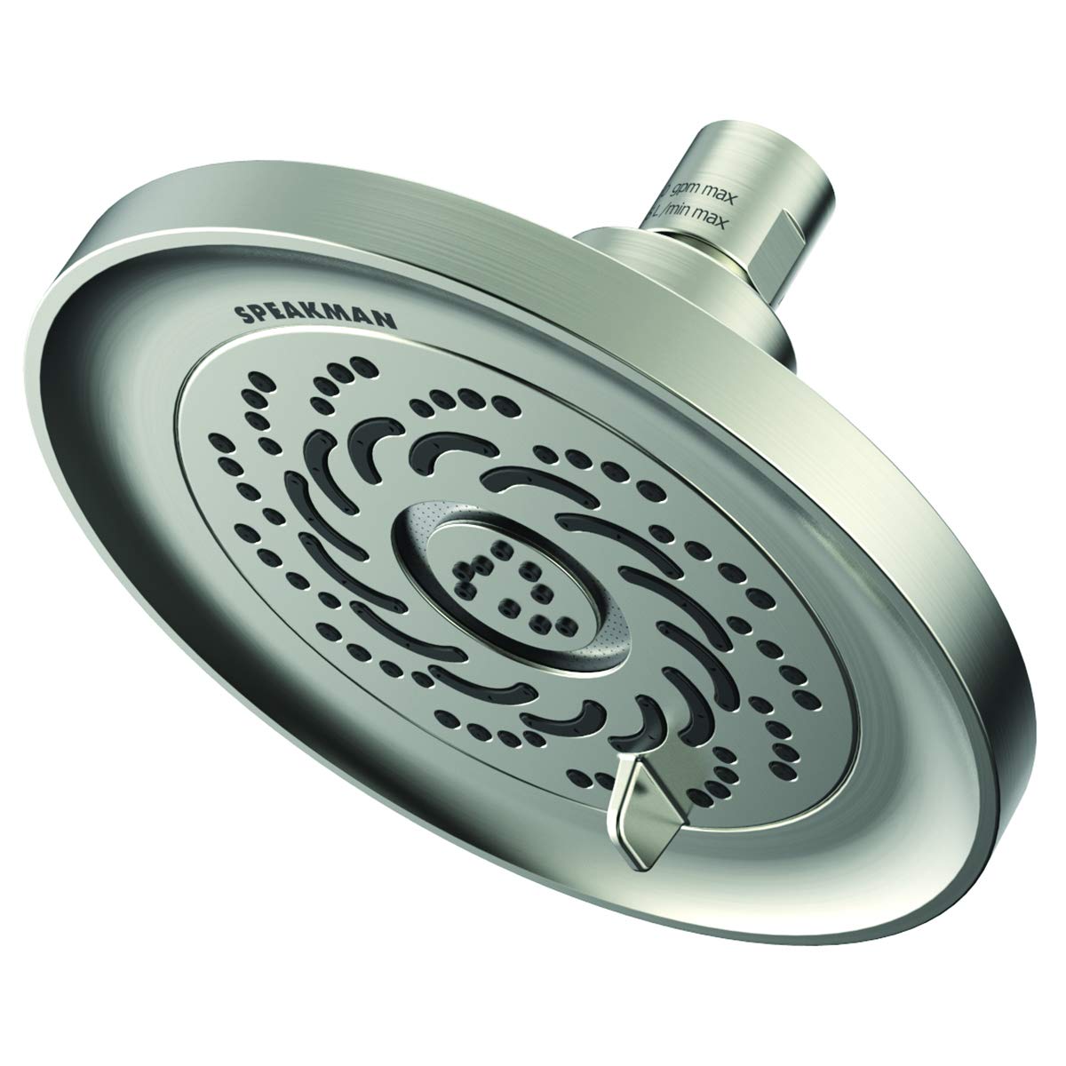 S-5000-BN-E2 Neo Exhilaration High Pressure Fixed Shower Head, 2 GPM, Brushed Nickel (2 GPM / Brushed Nickel)