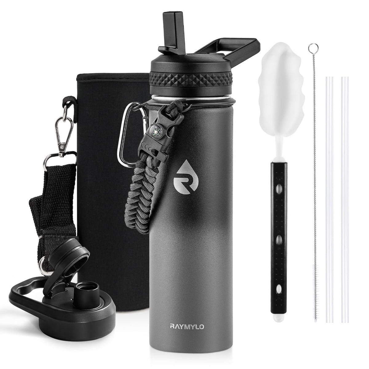Insulated Water Bottle 20 oz (Dark Gray / 20 Ounces)