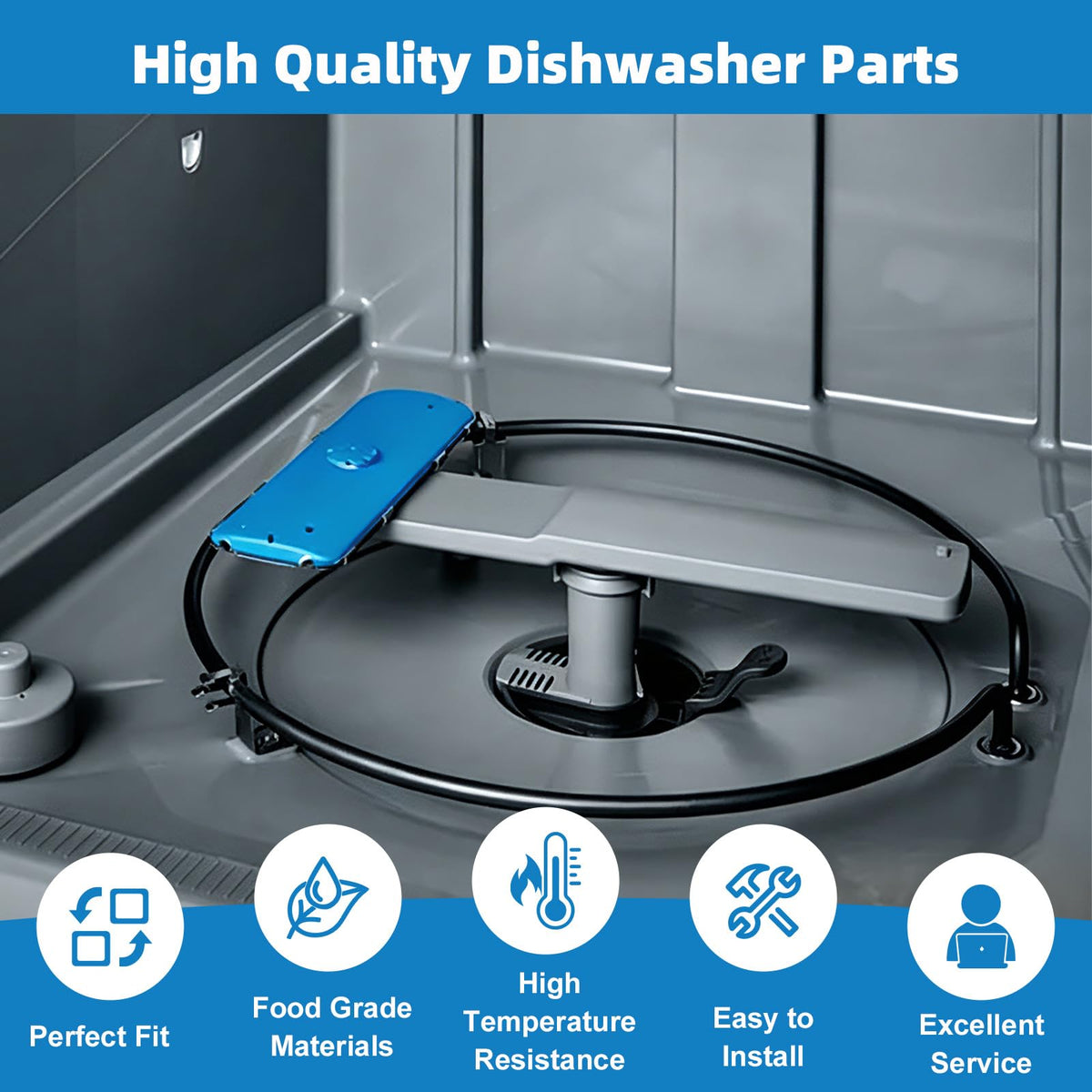 Upgraded 5304506660 Dishwashers Lower Wash Arm Assembly for 5304496886 (Without Support)