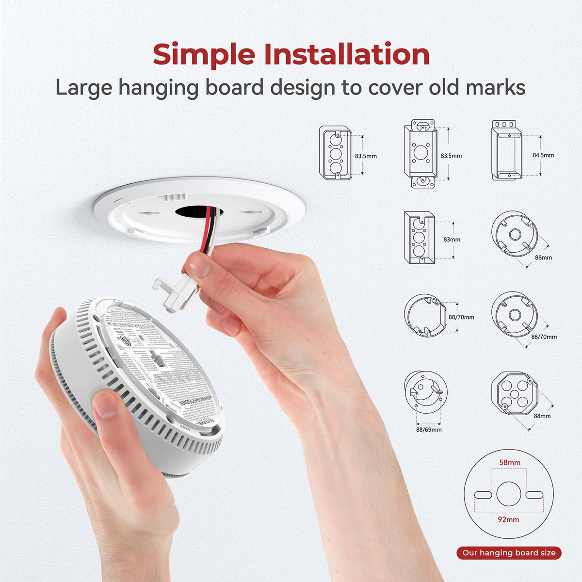 Siterlink Hardwired Smoke Detector and Carbon Monoxide Detector 2 Pack (Hardwired Interconnected Model / 2 Pack)