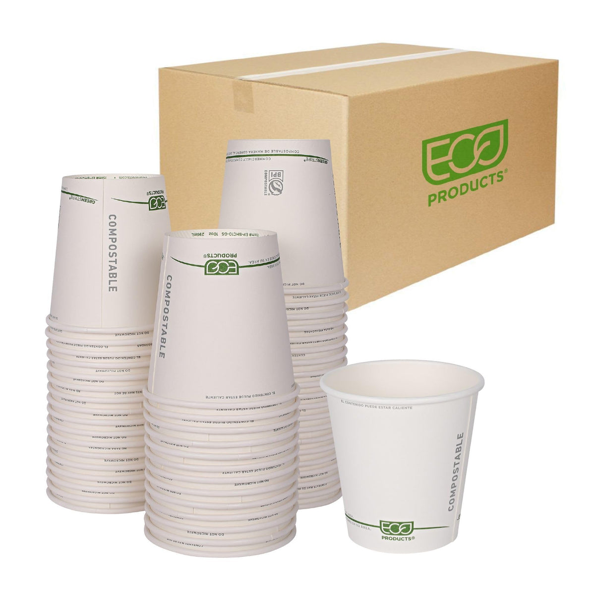 GreenStripe Disposable Paper Hot Cups (10oz)