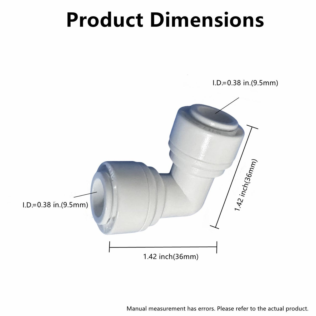 10 Pack 3 8 RO Tubing Elbow Connector 90 degree 3 (3/8" elbow connect(10))
