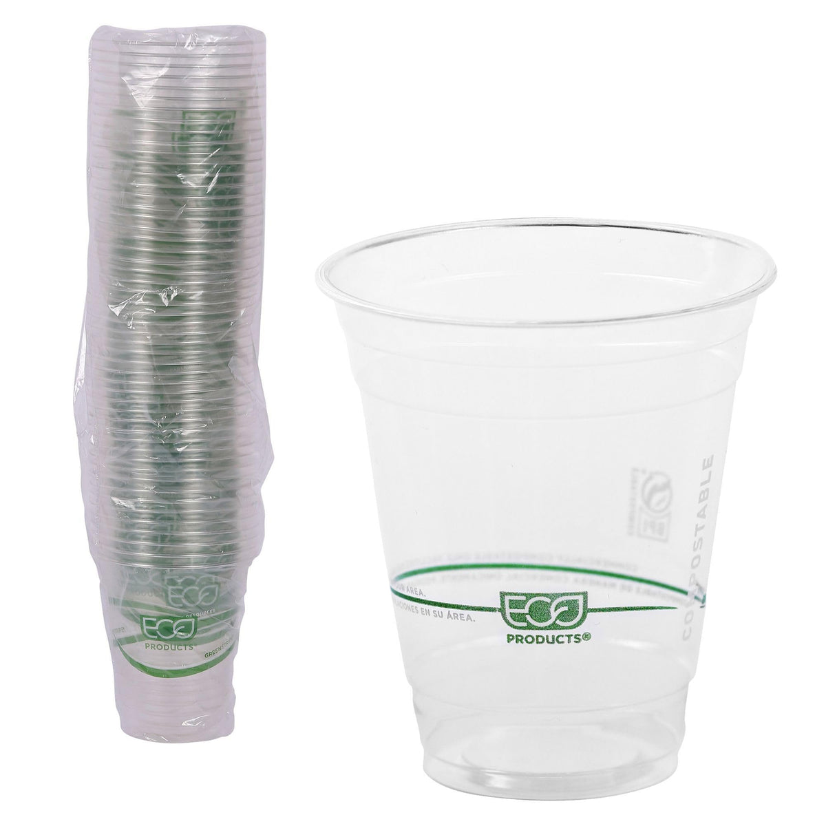 GreenStripe Clear Disposable Cold Cups (12 oz)