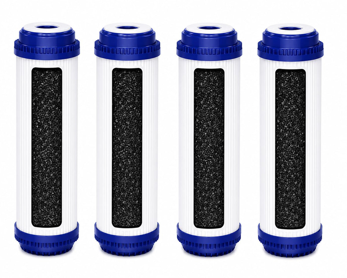 10x2.5 Granular Carbon for EcoPure EPW2000 Universal Fit (Granular Carbon, 4 Pack)