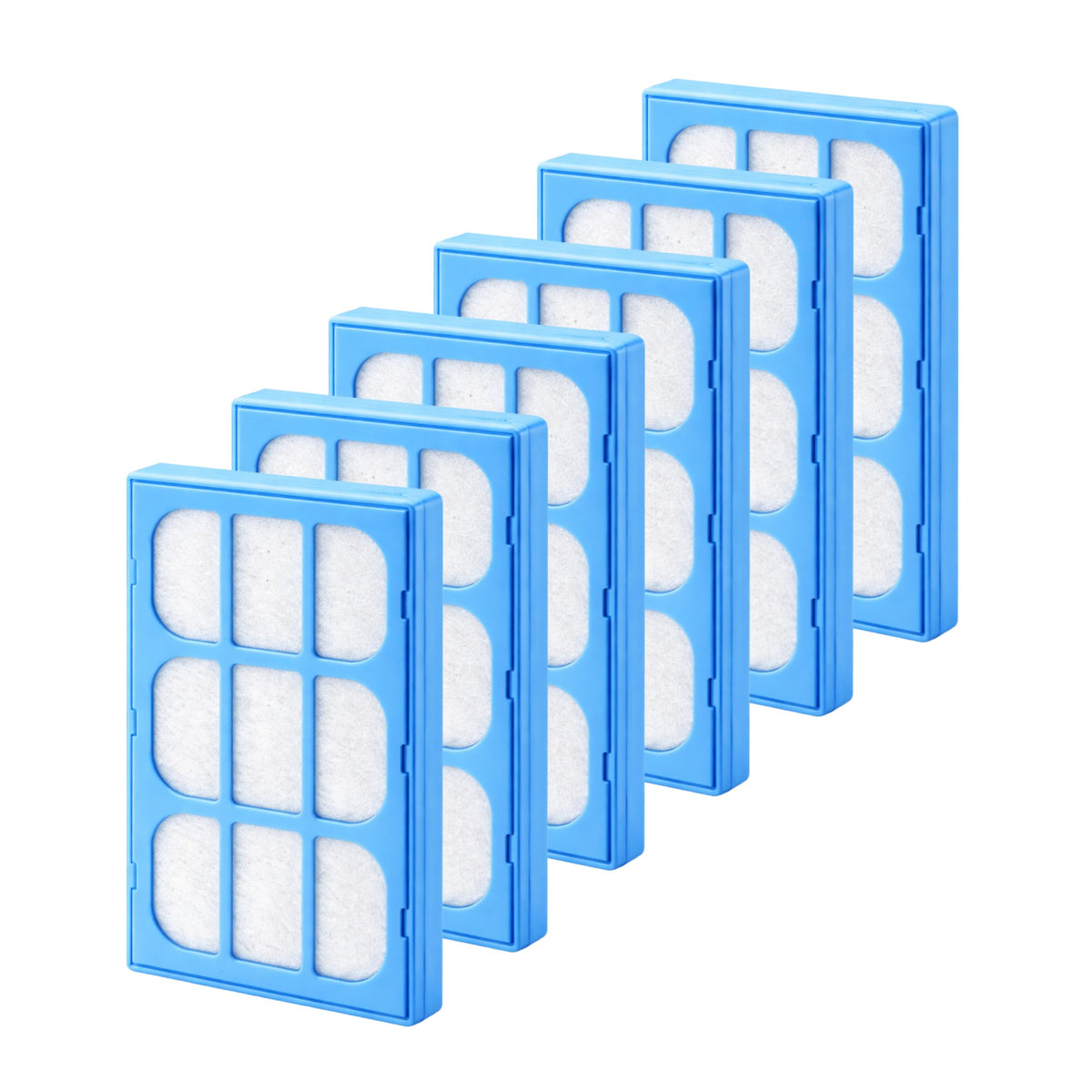 Replacement Water Filter Cartridges Compatible with Cat Mate & Dog Mate Fountains (Blue (Pack of 6))
