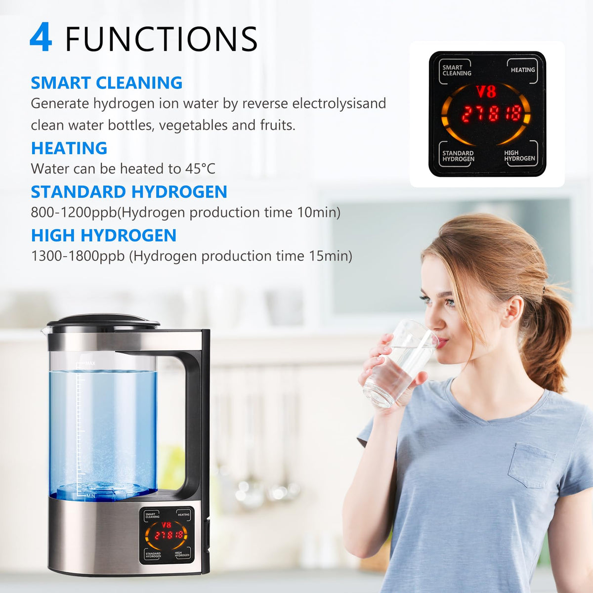 Hydrogen Water Bottle 68oz