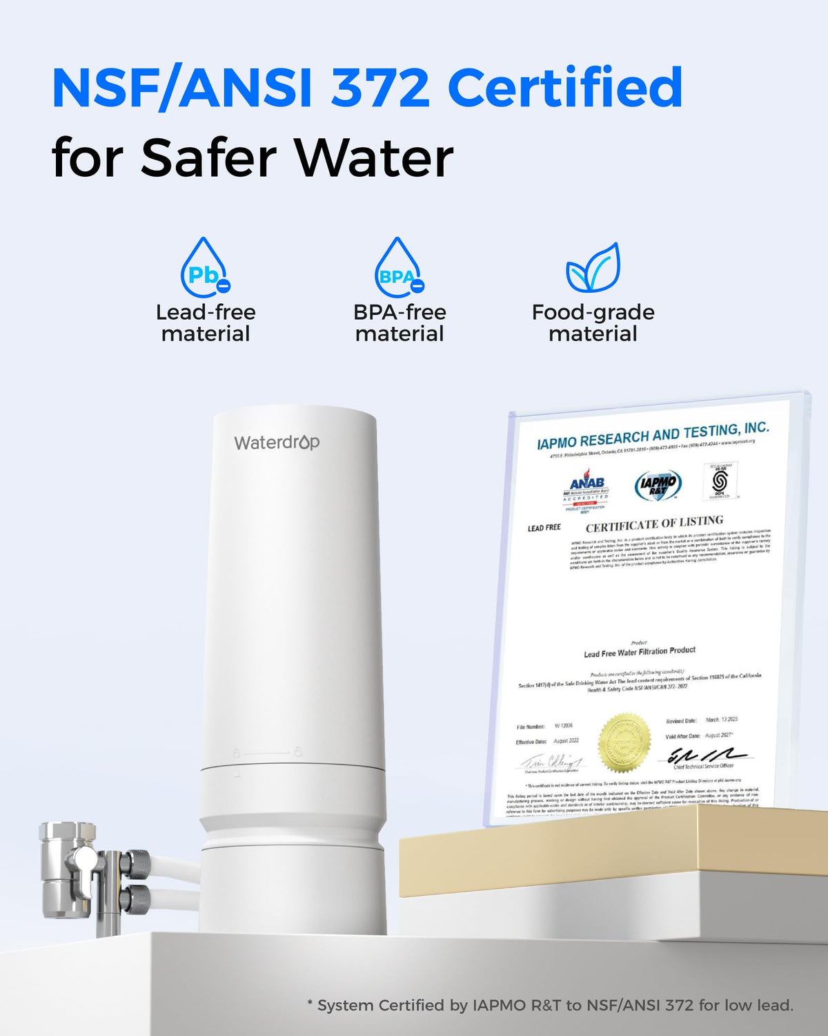 CTF 06 Water Filter for Sink Faucet with Filter Life Reminder (Plastic White)
