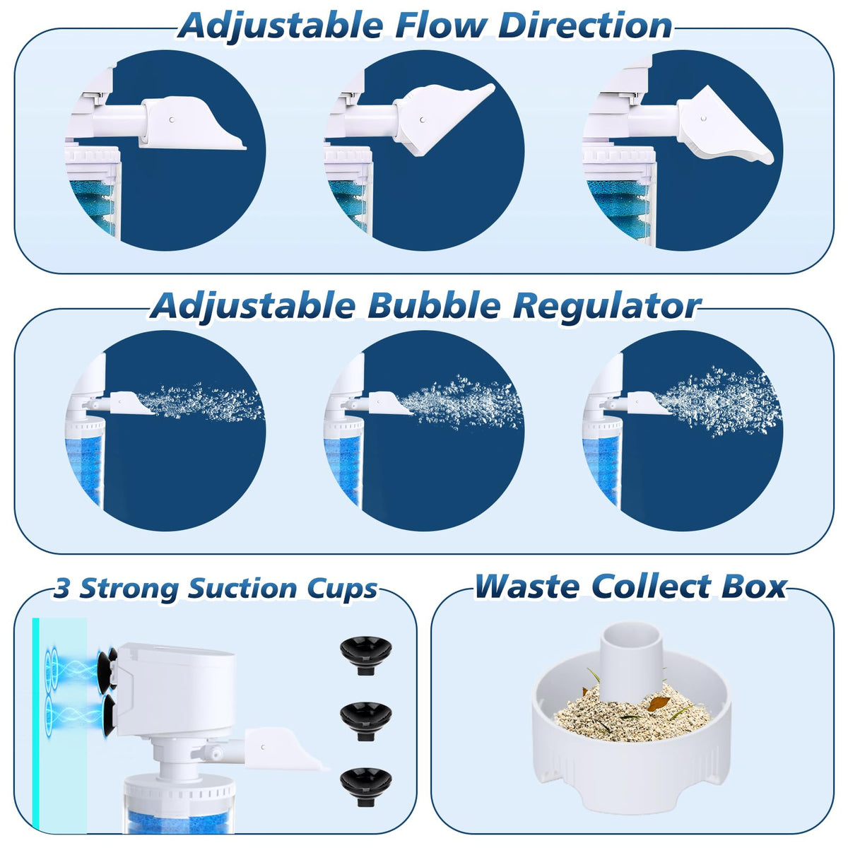 20 100 Gal Multifunction Power Aquarium Filter (13W (for 70-100Gal))