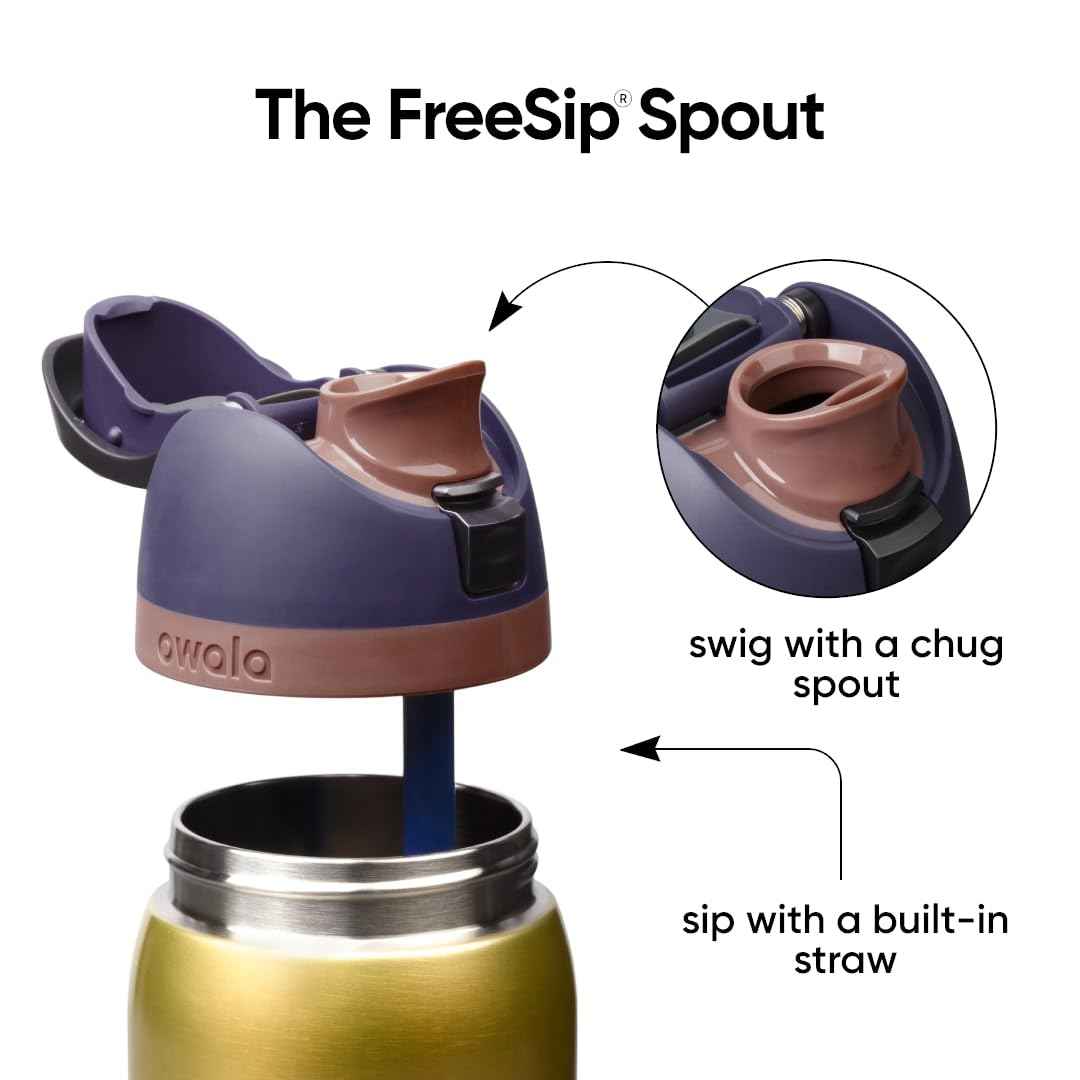 FreeSip Stainless Steel Water Bottle 32 oz Bold Move (Bold Move / 32 Ounces)
