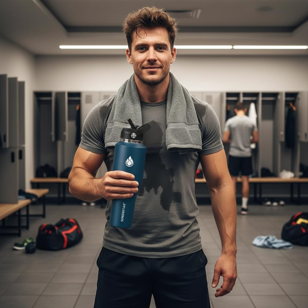 40oz Stainless Steel Water Bottle (Cobalt / 40 Ounces)