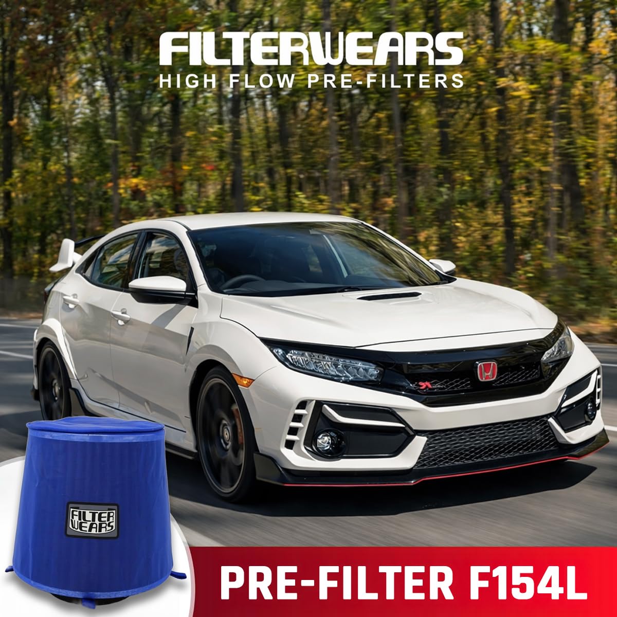 F154L Universal Water Repellent Cold Air Intake Pre (Blue)