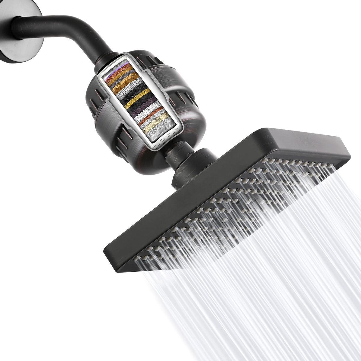 High Pressure Filtered Shower Head Set (Bronze)