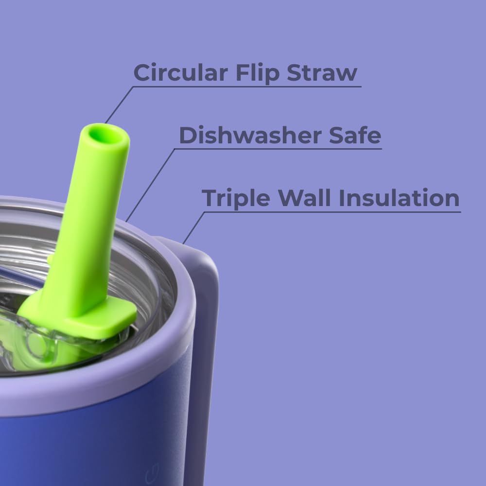 Traveler Modern 40 oz Tumbler with Handle & Simple Flip Straw (Lime Rickey / 40 Ounces)