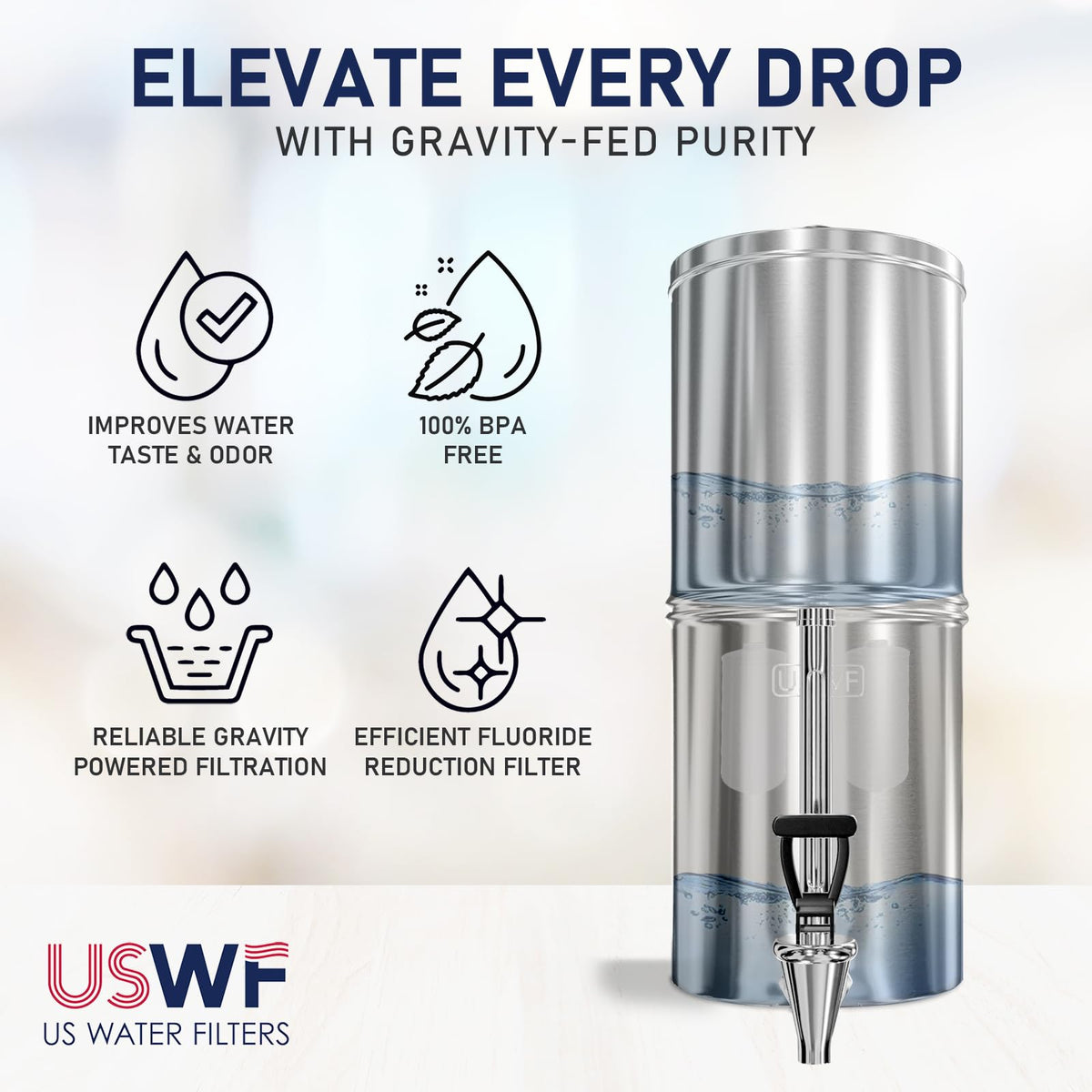 Gravity Fluoride Reduction Filter (Replacement Fluoride Filters)