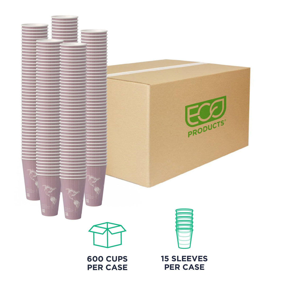 World Art Disposable Insulated Coffee Cups (16 oz)
