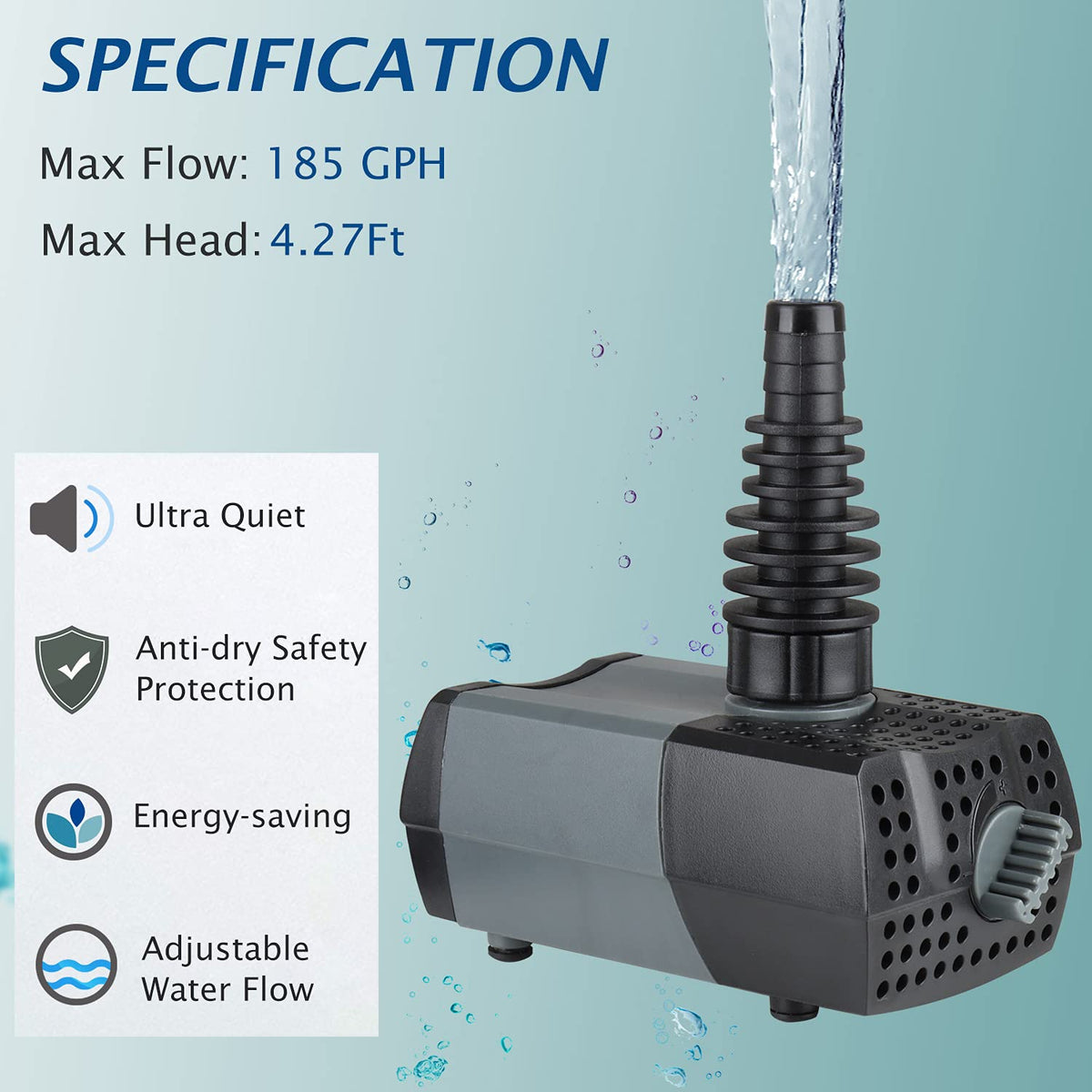 HSUP700F Versatile Submersible Pump (185 GPH)