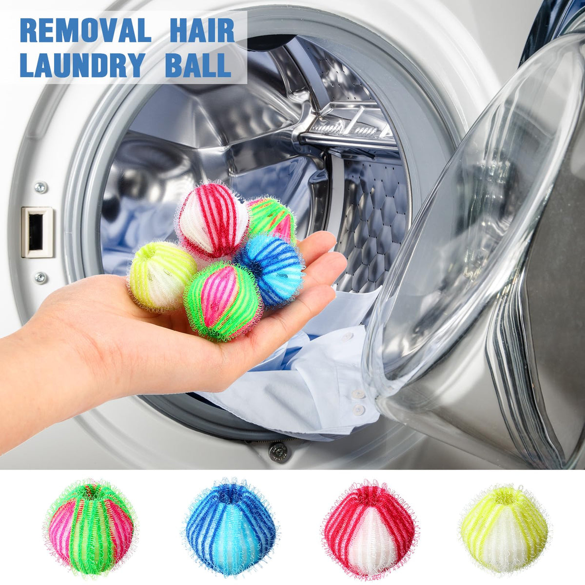 12 Pieces Pet Hair Remover for Laundry (Stylish Color)