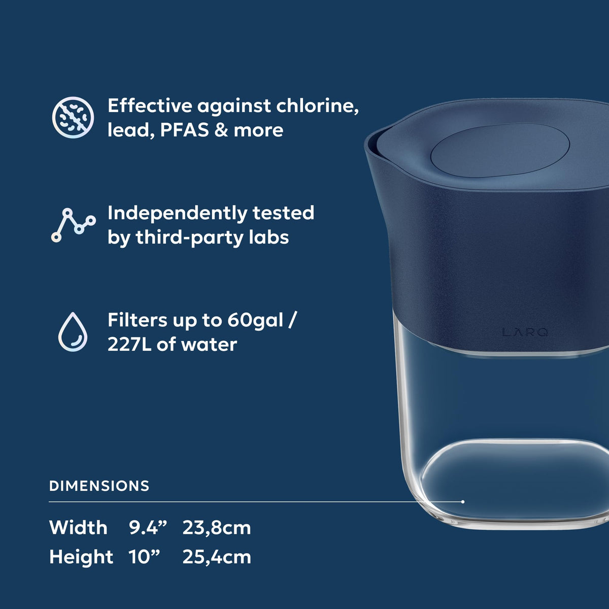 Water Filter Pitcher (Monaco Blue)