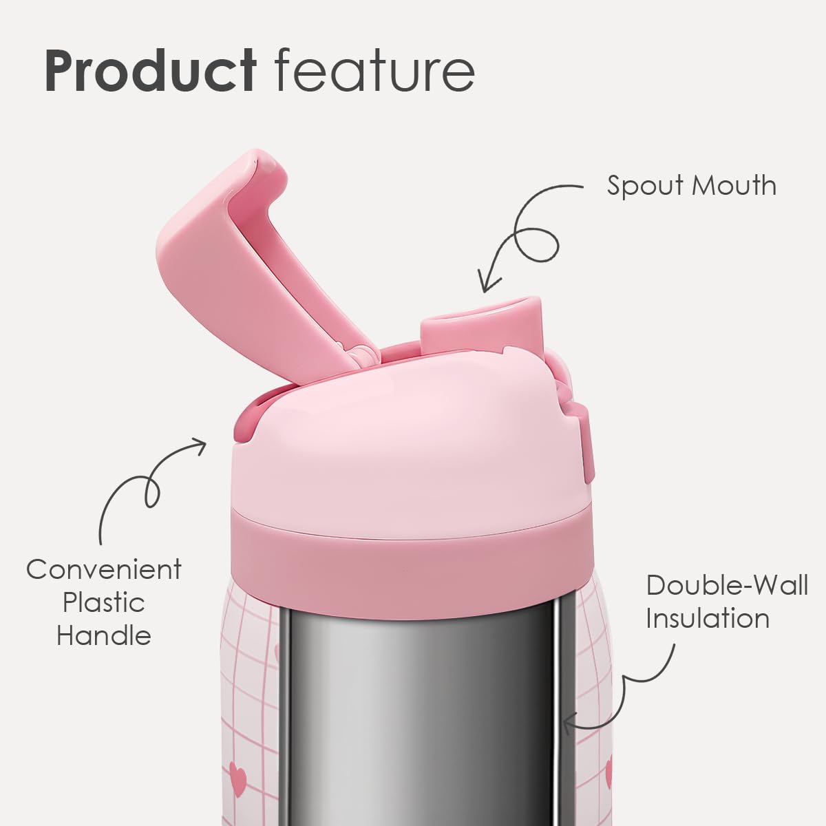 Heart Stainless Steel Push (Heart 1 / 32 Ounces)
