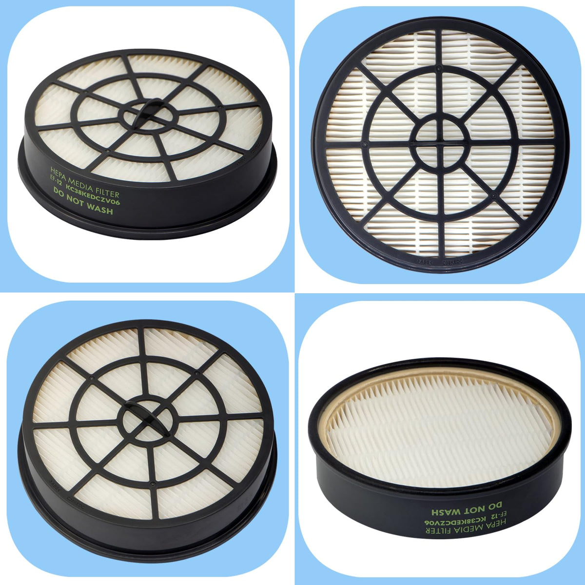 2 Pack EF 12 HEPA Media Filters Replacement for Kenmore Vacuum Models 10135