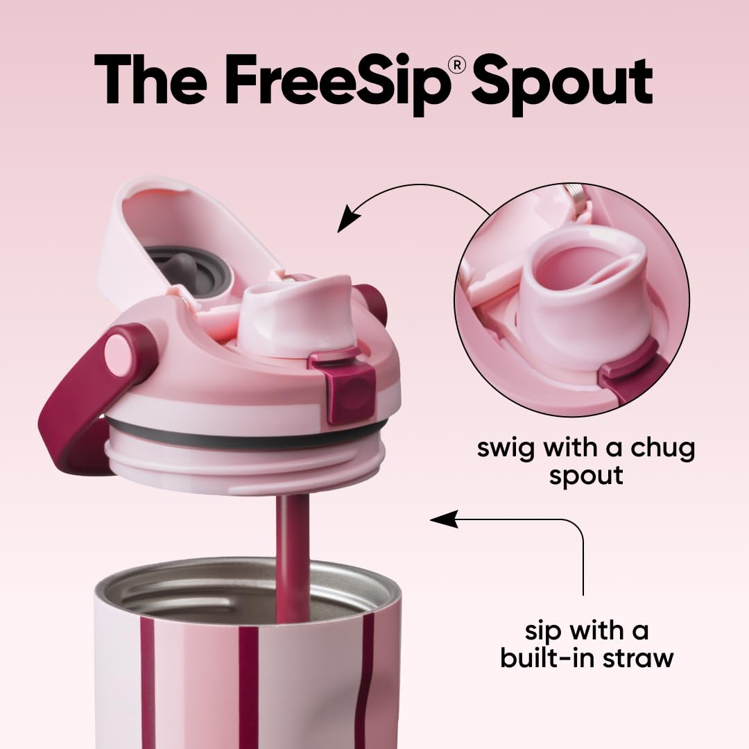 FreeSip Sway Stainless Steel Water Bottle 30 oz Sweet Talk (Sweet Talk / 30 Ounces)