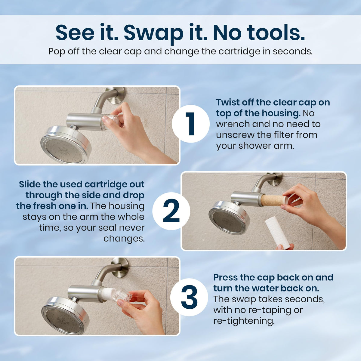 Shower Filter (Shower Filter + 3 Refills)