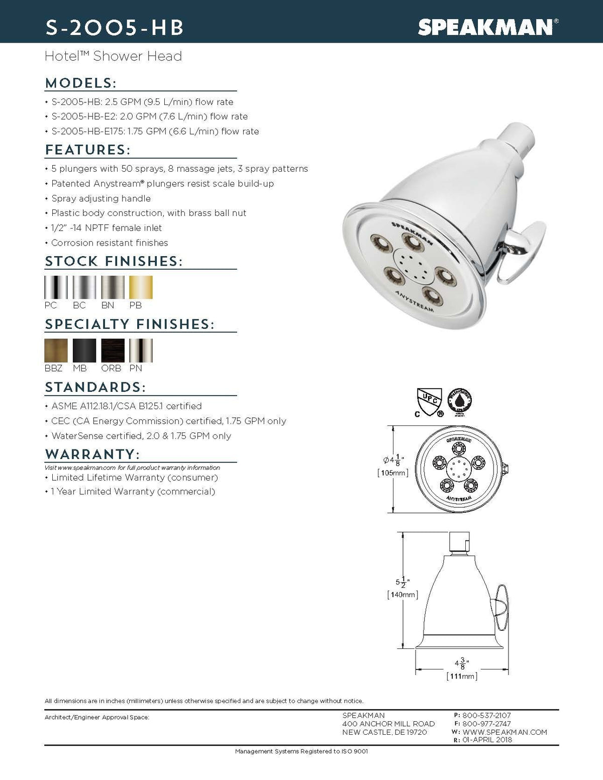 Brushed Nickel S (Brushed Nickel / 2 GPM)