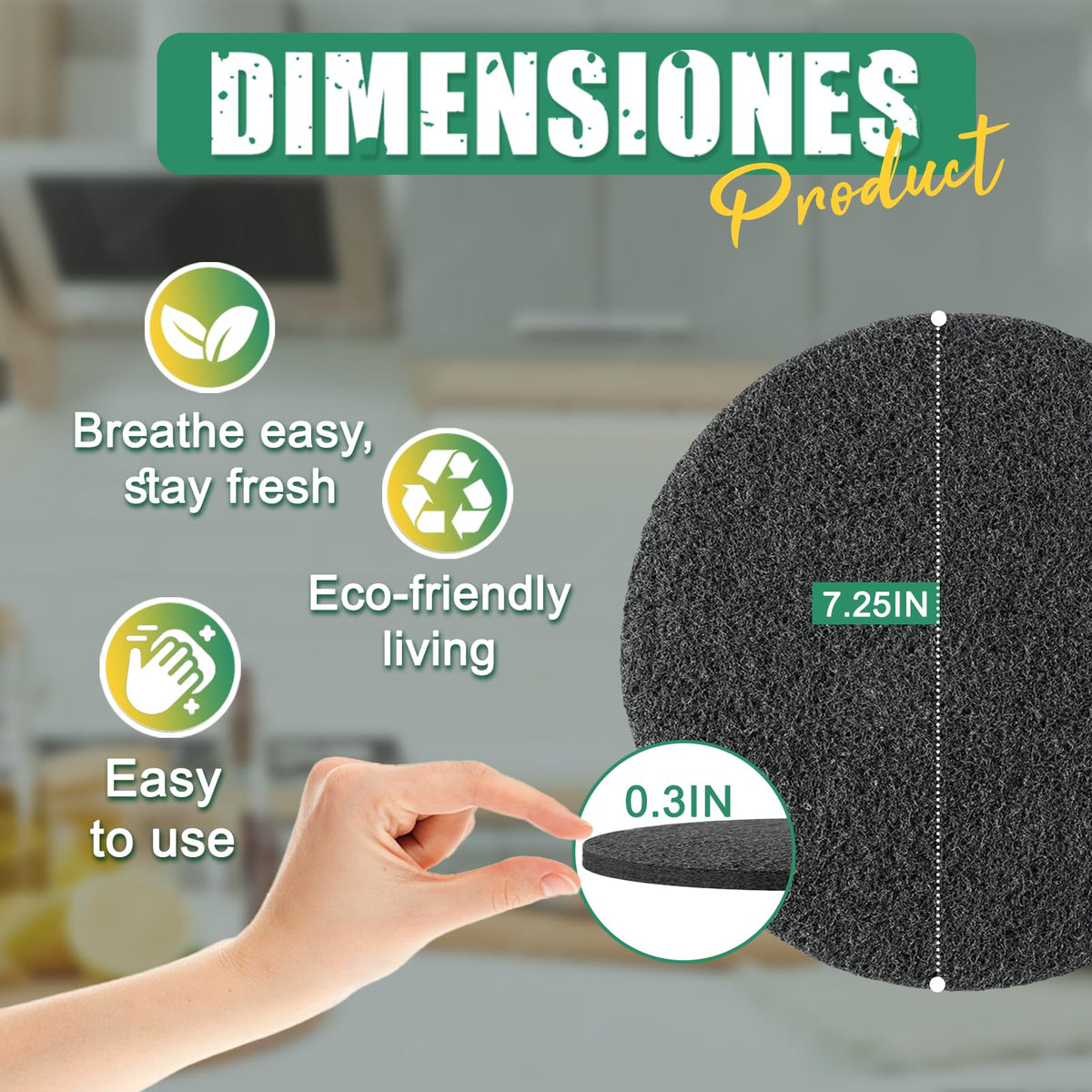 6.7 Inch Charcoal Filters 10 (10 Pack)