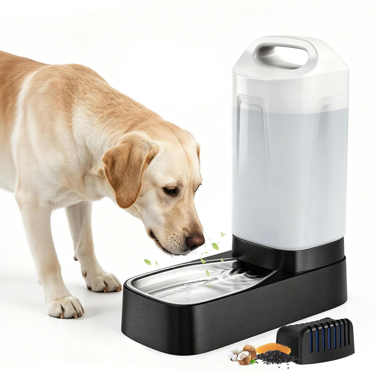 2.4 Gallon Automatic Dog Water Bowl Dispenser with Filter